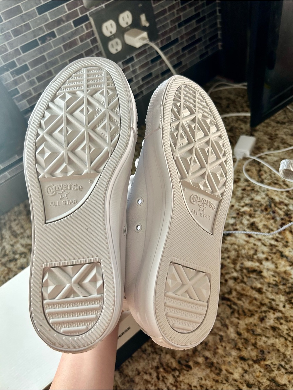 Converse White High Top Sneakers - Leather - Picture 7 of 7